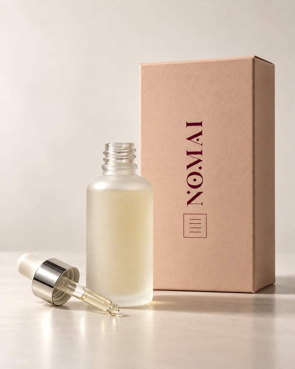 Musc Floral, flacon 30 ml ouvert avec sa pipette et sa boîte